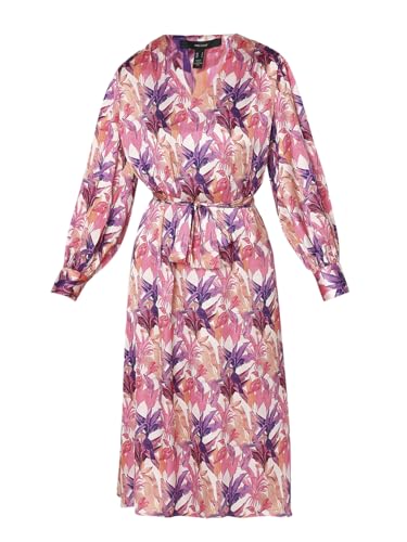 VERO MODA Women's Polyester Fit and Flare Midi Dress (Lantana) - SaumyasStore