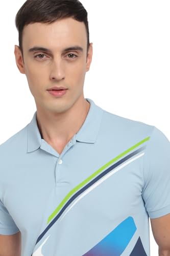 Allen Solly Men's Regular Fit T-Shirt (ASKPMARGF660199_Blue - SaumyasStore