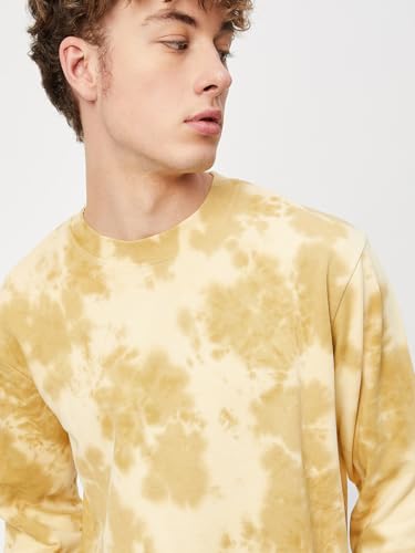 Max Mens Sweatshirt,Mustard,L - SaumyasStore