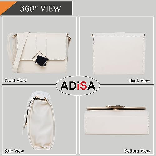 ADISA Women's Girls Party Sling Bag Crossbody (Cream) - SaumyasStore
