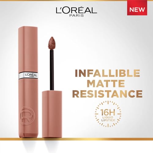 L'Oreal Paris Infallible Matte Resistance Liquid Lipstick, Breakfast in Bed 105, 5 ml - SaumyasStore