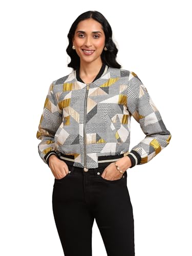 Label RITU KUMAR Silver Jacquard Jacket - SaumyasStore