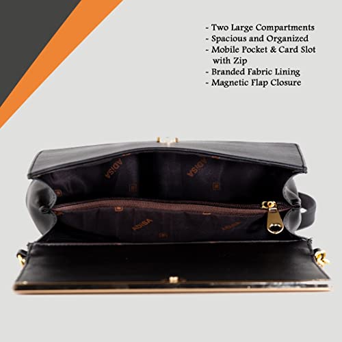 ADISA Women's Sling Bag (Black) - SaumyasStore