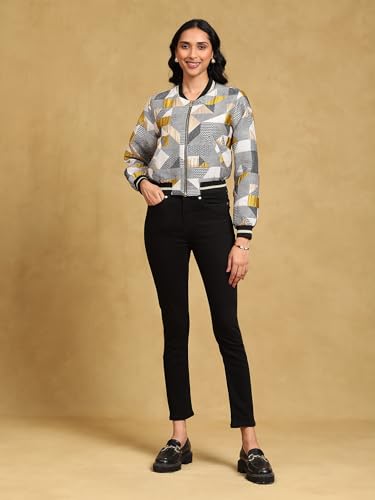 Label RITU KUMAR Silver Jacquard Jacket - SaumyasStore