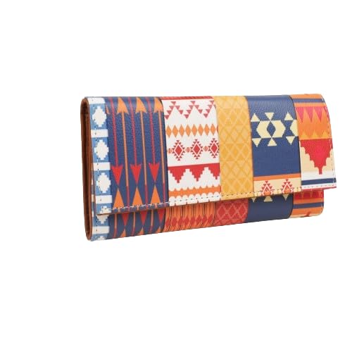 ShopMantra Abstract Triangle Pattern Multicolor Faux Leather Printed Women's Wallet - SaumyasStore