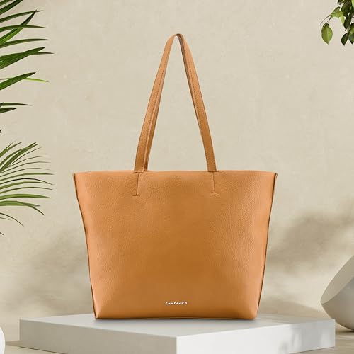 Fastrack Tan Tote Bag For Women - SaumyasStore