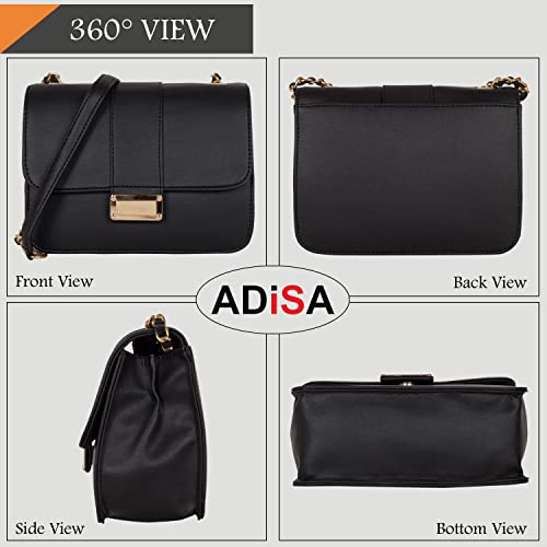 ADISA Women's Sling Bag (Black) - SaumyasStore