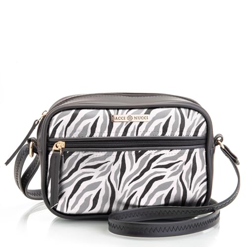 SACCI MUCCI Boxy Shoulder Sling Crossbody Bag for Women, Stylish Sling Bag For Girls, Ladies Purse, Shoulder Bag, Gift for Girls - Wave Botanical (Black) - SaumyasStore