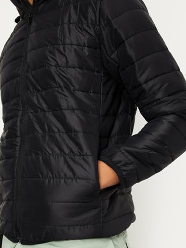Max Men's A-Line Coat (EDCJKWI2311LT_Black_S - SaumyasStore