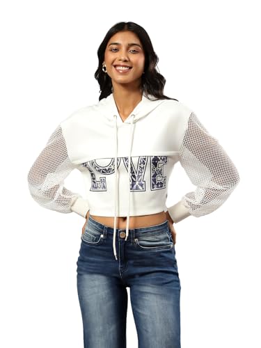 Label RITU KUMAR White Solid Sweatshirt - SaumyasStore