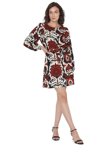 VERO MODA Women's Polyester A-Line Mini Dress (Black) - SaumyasStore