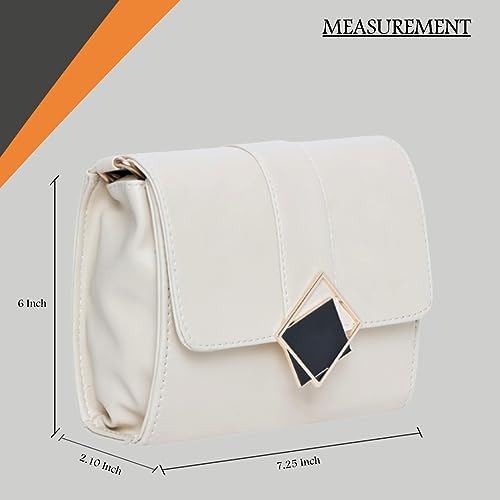ADISA Women's Girls Party Sling Bag Crossbody (Cream) - SaumyasStore