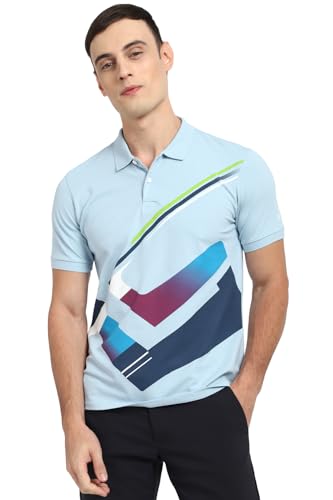 Allen Solly Men's Regular Fit T-Shirt (ASKPMARGF660199_Blue - SaumyasStore