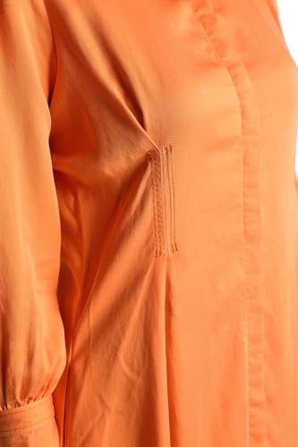 Allen Solly Women's Rayon A-Line Knee-Length Dress (Orange) - SaumyasStore