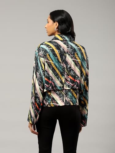 Label RITU KUMAR Black Printed Jacket - SaumyasStore