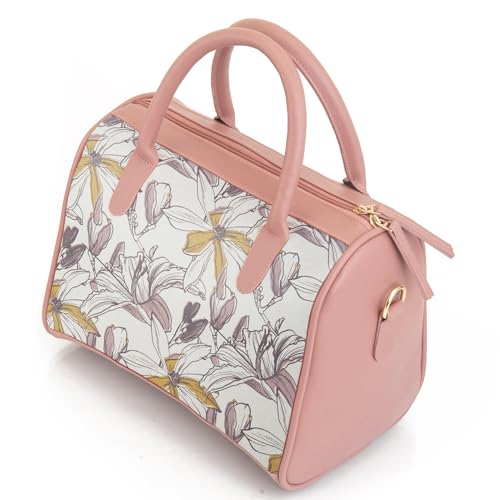 SACCI MUCCI Women's Handbag | Women's Tote Bag | Women's Top-Handle Bags | Women's Satchels | Women's Hobos & Shoulder Bags-Magnolia Floral Print (Blush) - SaumyasStore