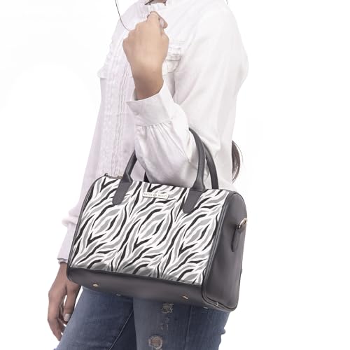 SACCI MUCCI Women's Handbag | Women's Tote Bag | Women's Top-Handle Bags | Women's Satchels | Women's Hobos & Shoulder Bags-Wave Botanical (Black) - SaumyasStore