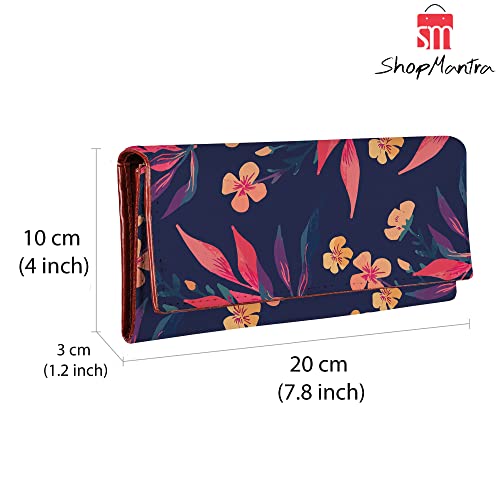 ShopMantra Wallet for Women's | Women's Wallet |Clutch |Vegan Leather | Holds Upto 6 Cards | 2 Notes and 1 Coin Compartment | Magnetic Closure | Multicolor - SaumyasStore