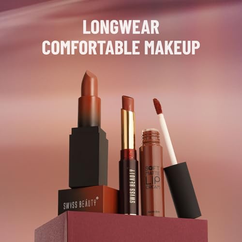 Swiss Beauty Non-Tranfer Matte Lipstick, Smooth & Waterproof, Shy Pink, 2g - SaumyasStore