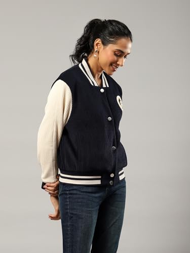 Label RITU KUMAR Navy Logo Jacket - SaumyasStore