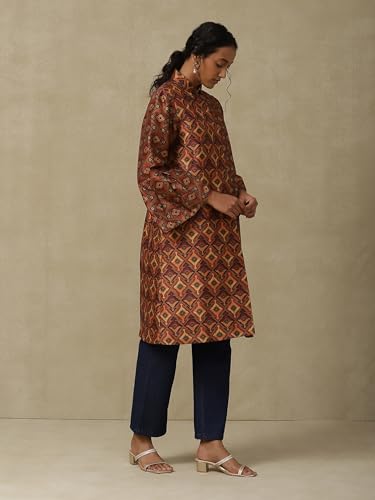 Aarke Ritu Kumar Brown Printed Jacket - SaumyasStore