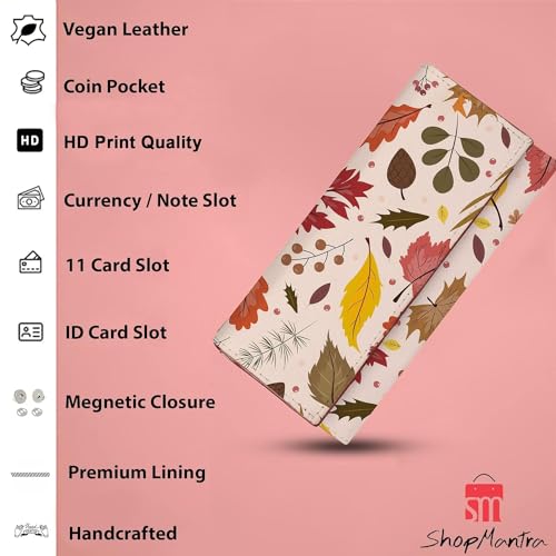 ShopMantra Wallet for Women's | Women's Wallet | Clutch | Vegan Leather | Holds Upto 6 Cards | 2 Notes and 1 Coin Compartment | Magnetic Closure | Multicolor - SaumyasStore