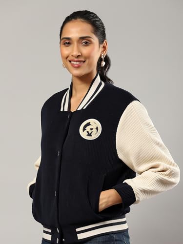 Label RITU KUMAR Navy Logo Jacket - SaumyasStore