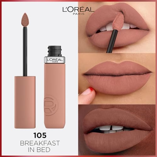 L'Oreal Paris Infallible Matte Resistance Liquid Lipstick, Breakfast in Bed 105, 5 ml - SaumyasStore