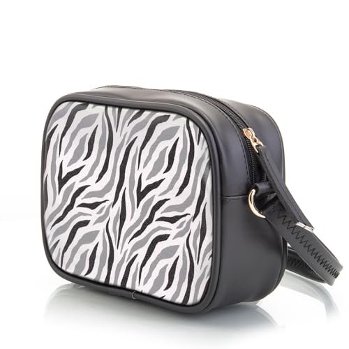 SACCI MUCCI Boxy Shoulder Sling Crossbody Bag for Women, Stylish Sling Bag For Girls, Ladies Purse, Shoulder Bag, Gift for Girls - Wave Botanical (Black) - SaumyasStore