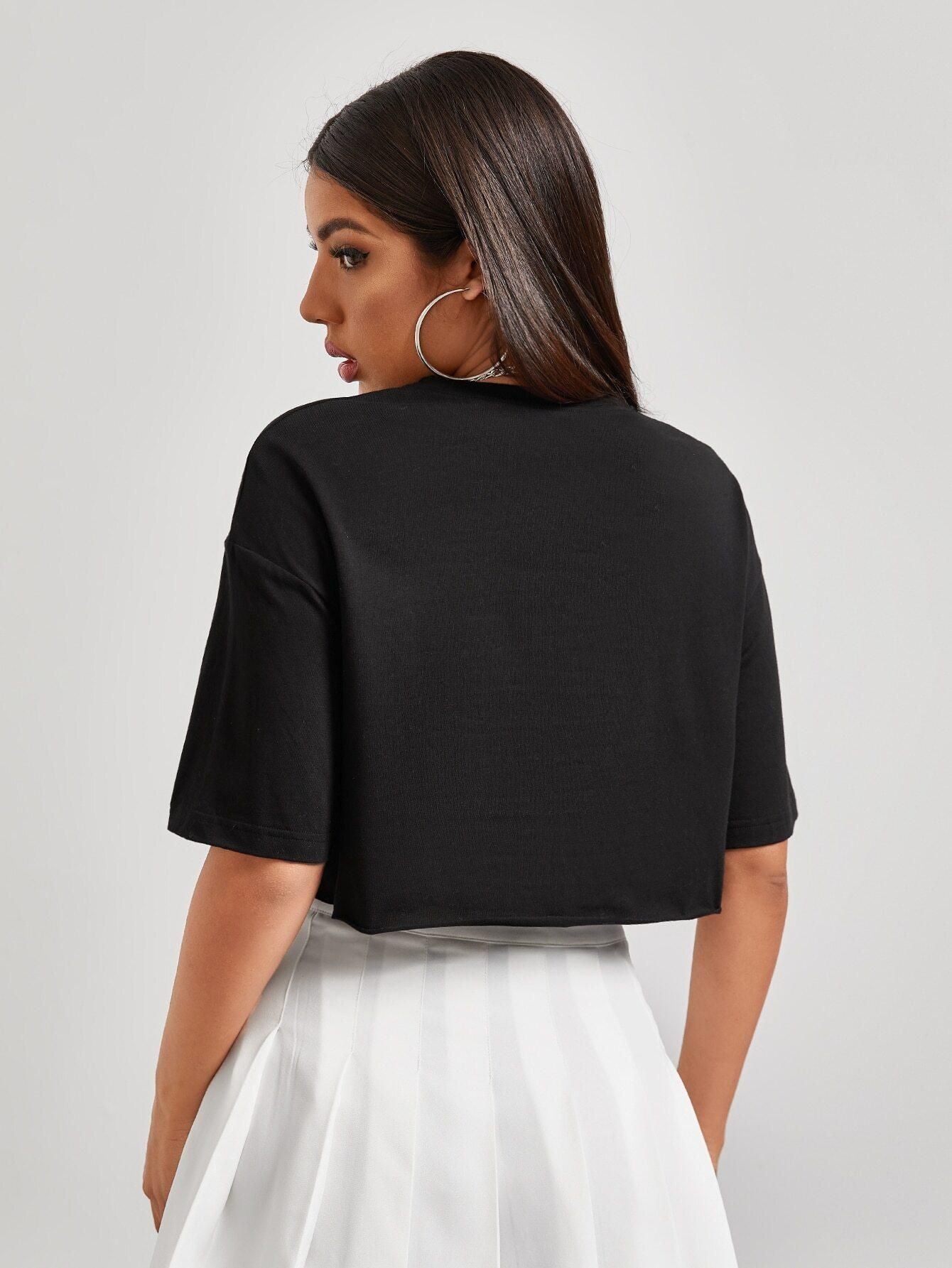 AAHWAN Women's Typography Front Print Crop Top - SaumyasStore