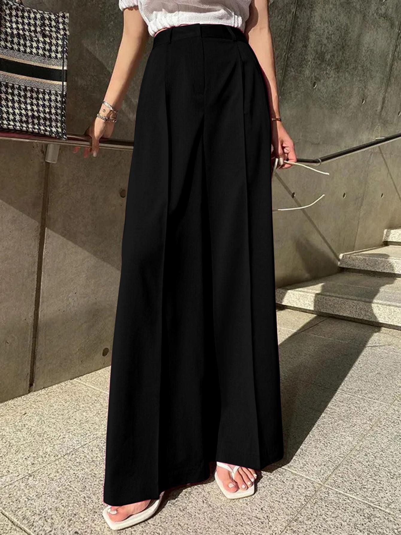 AAHWAN Women's Polyester Solid Flared Trouser - SaumyasStore