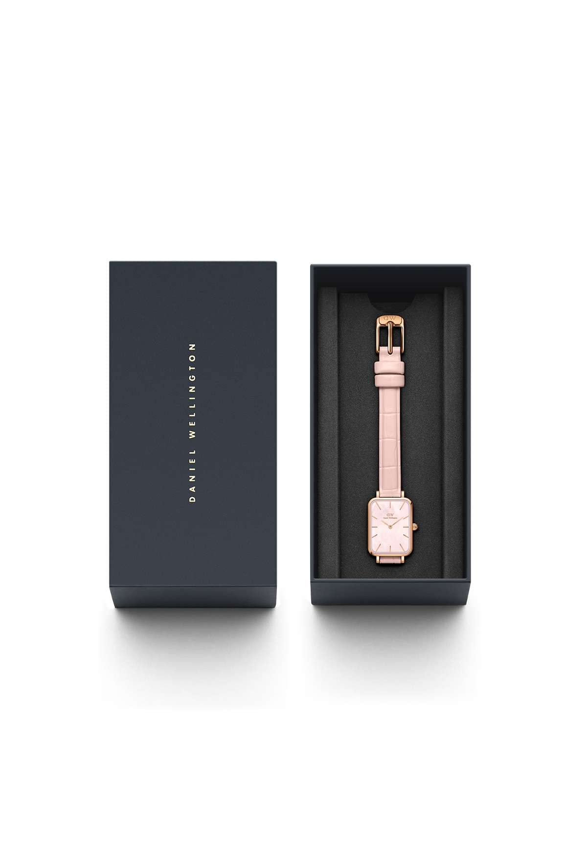 Daniel Wellington Quadro Pressed Rouge 20x26mm Mother of Pearl Dial Watch - SaumyasStore