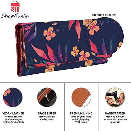 ShopMantra Wallet for Women's | Women's Wallet |Clutch |Vegan Leather | Holds Upto 6 Cards | 2 Notes and 1 Coin Compartment | Magnetic Closure | Multicolor - SaumyasStore