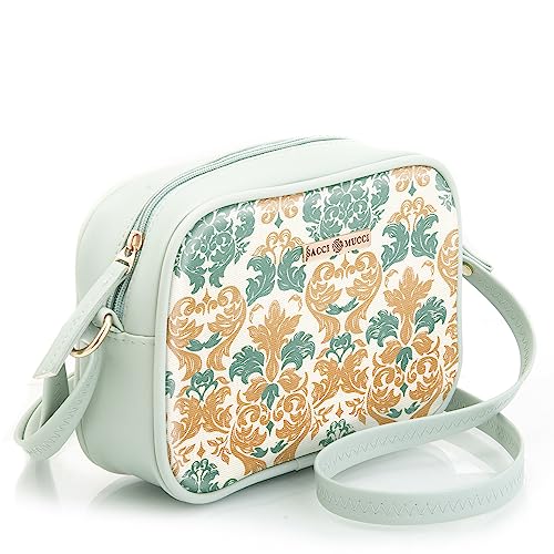 SACCI MUCCI Sling Bag for Girls/Womens Handbag | Side bag | Shoulder bag| Sling Handbag | Stylish Side Shoulder Crossbody Bags For Girls - Damask (Mint Green) - SaumyasStore