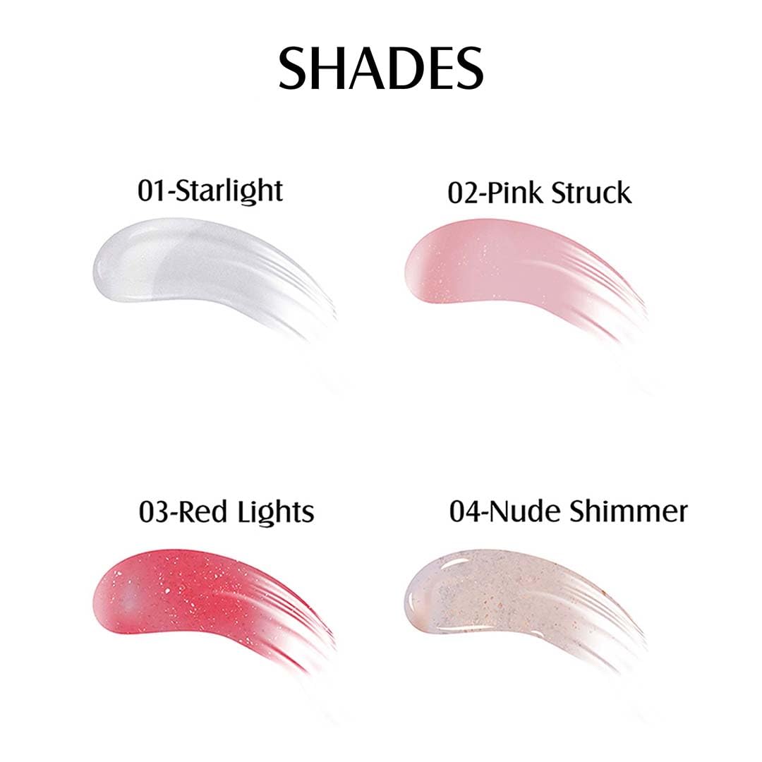Glam 21 Lip Plumper With Hyaluronic Acid | Lightweight Lip Gloss With High Shine Glossy Finish For Fuller And Plump Lips | 04 Nude Shimmer - 5 Gm - SaumyasStore