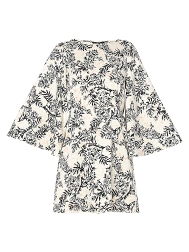 VERO MODA Women's Polyester A-Line Above The Knee Dress (Birch) - SaumyasStore