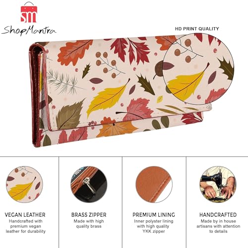 ShopMantra Wallet for Women's | Women's Wallet | Clutch | Vegan Leather | Holds Upto 6 Cards | 2 Notes and 1 Coin Compartment | Magnetic Closure | Multicolor - SaumyasStore