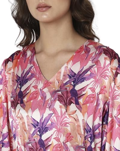 VERO MODA Women's Polyester Fit and Flare Midi Dress (Lantana) - SaumyasStore