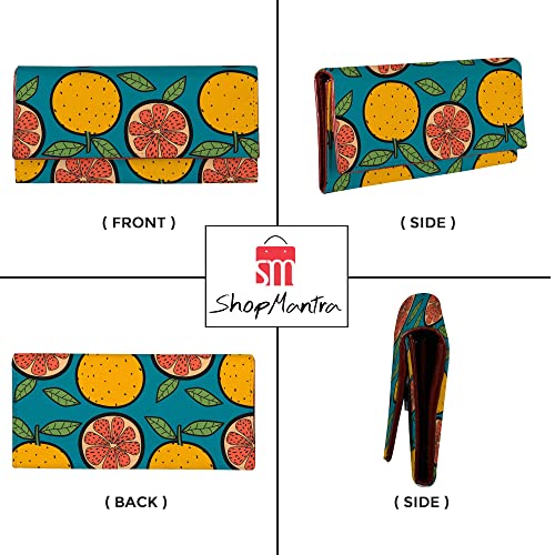 ShopMantra Wallet for Women's | Women's Wallet | Clutch | Ladies Purse | Made with Vegan Leather | Holds Upto 6 Cards | 2 Notes and 1 Coin Compartment | Magnetic Closure | Multicolor - SaumyasStore