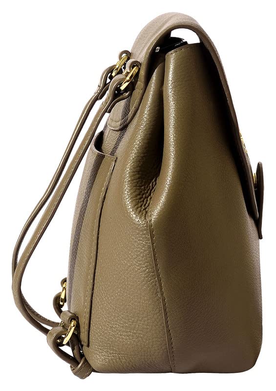 eske Linda - Genuine Leather Backpack- Solid Pattern - Spacious Compartments - Work & Travel Bag - Durable & Water Resistant - Adjustable Strap - For Women - SaumyasStore