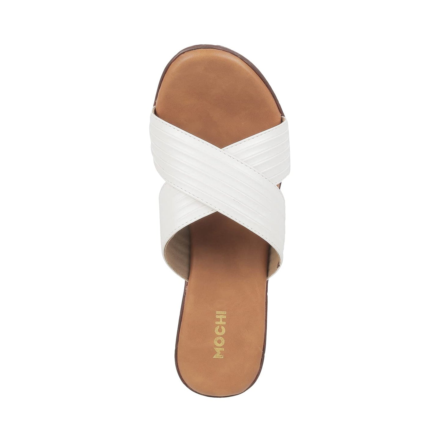 Mochi Women White Wedge Heel Slip-on - SaumyasStore