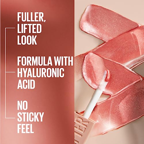 Maybelline Lifter Gloss, Hydrating Lip Gloss with Hyaluronic Acid, High Shine for Plumper Looking Lips, Pearl, Silver Pearl Clear, 0.18 Ounce - SaumyasStore