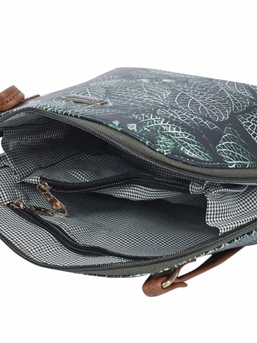 YOYOWING PU Synthetic Leather Cross body Women's sling travel Satchel Bag | Ladies Purse Handbag (Dark Green) - SaumyasStore