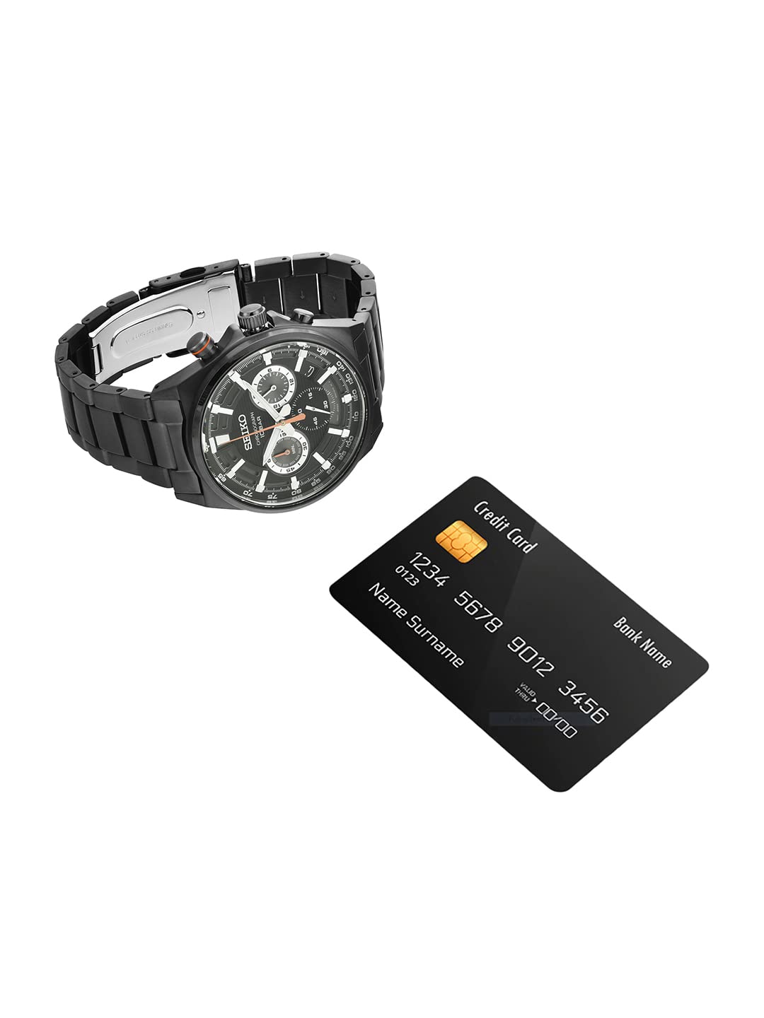 Seiko Discover More Chronograph|Date Analog Dial Color Black Men's Watch - SaumyasStore