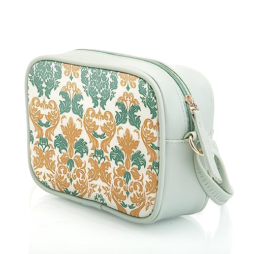 SACCI MUCCI Sling Bag for Girls/Womens Handbag | Side bag | Shoulder bag| Sling Handbag | Stylish Side Shoulder Crossbody Bags For Girls - Damask (Mint Green) - SaumyasStore