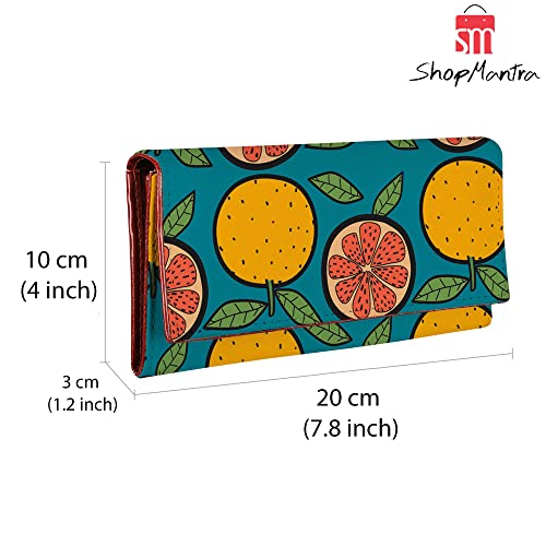 ShopMantra Wallet for Women's | Women's Wallet | Clutch | Ladies Purse | Made with Vegan Leather | Holds Upto 6 Cards | 2 Notes and 1 Coin Compartment | Magnetic Closure | Multicolor - SaumyasStore