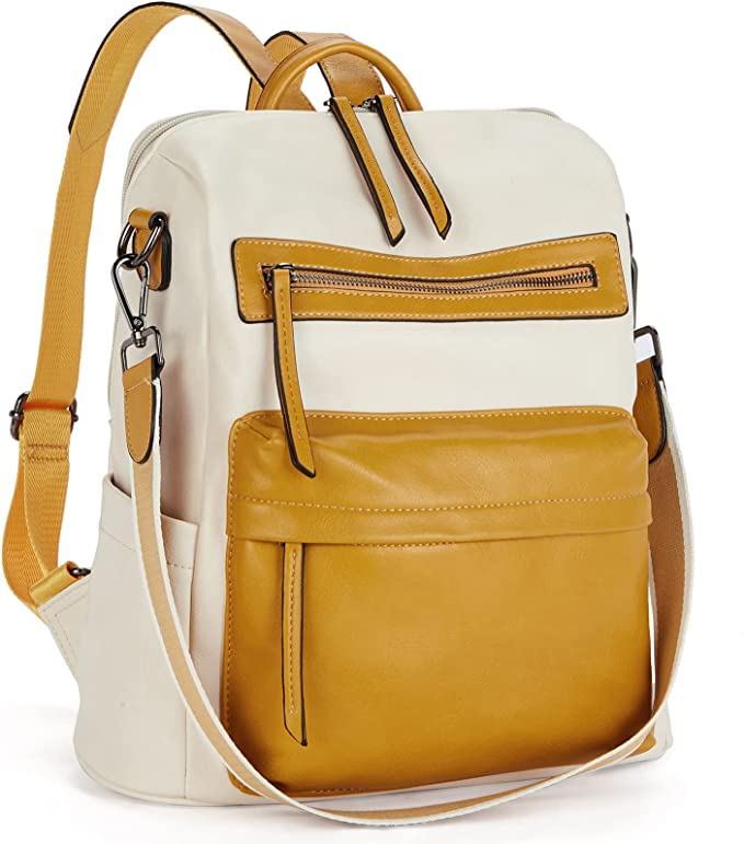 ProArch Premium Leather Convertible Backpack Handbag Sling Bags for Women (YF) - SaumyasStore