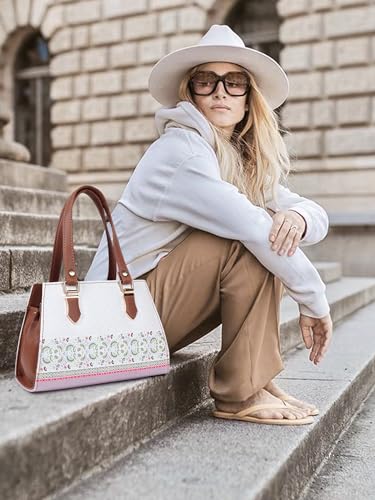 YOYOWING Pista Sling bag for women PU Synthetic Leather Cross body Ladies sling purse travel Floral Pattern - SaumyasStore