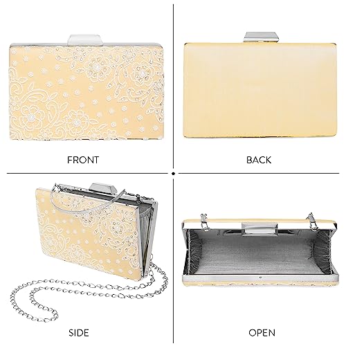 Peora Cream Clutch Purses for Women Handmade Evening Sling Handbag Stylish Bridal Fashion Clutch Bag for Girls - SaumyasStore