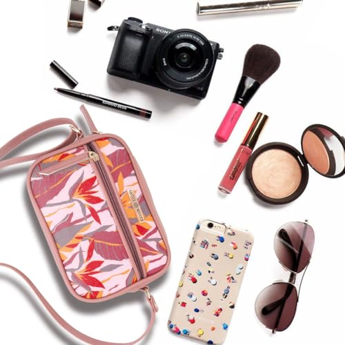 SACCI MUCCI Sling Bag for Girls/Women, Crossbody Boxy Sling Bags for Women, Side Purse | Crossbody Women's sling bag - Exotic Jungle (Blush) - SaumyasStore
